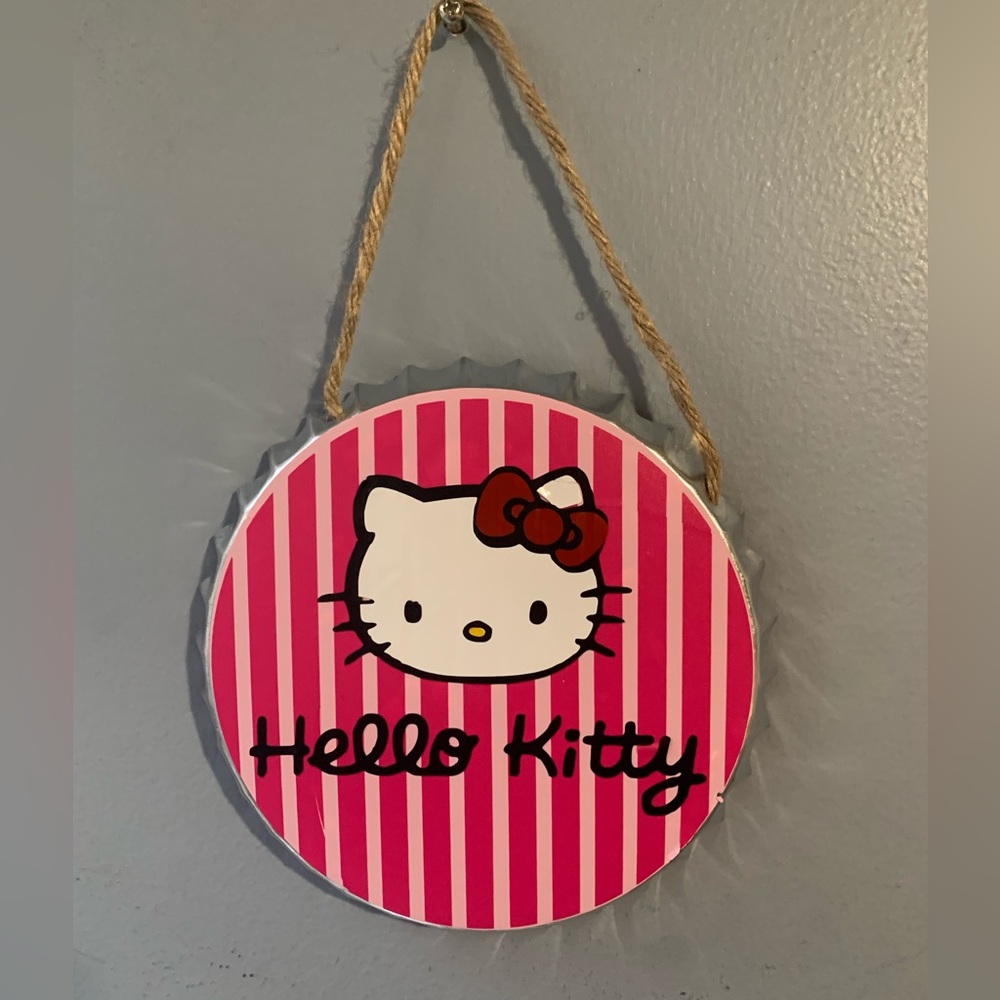 Hello Kitty Bottlecap Wall Hanging